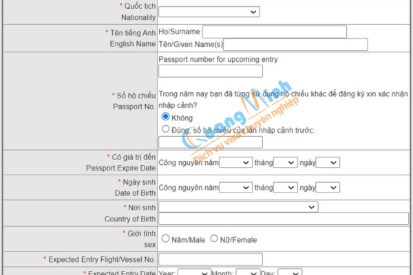 huong dan evisa dai loan - quang minh visa